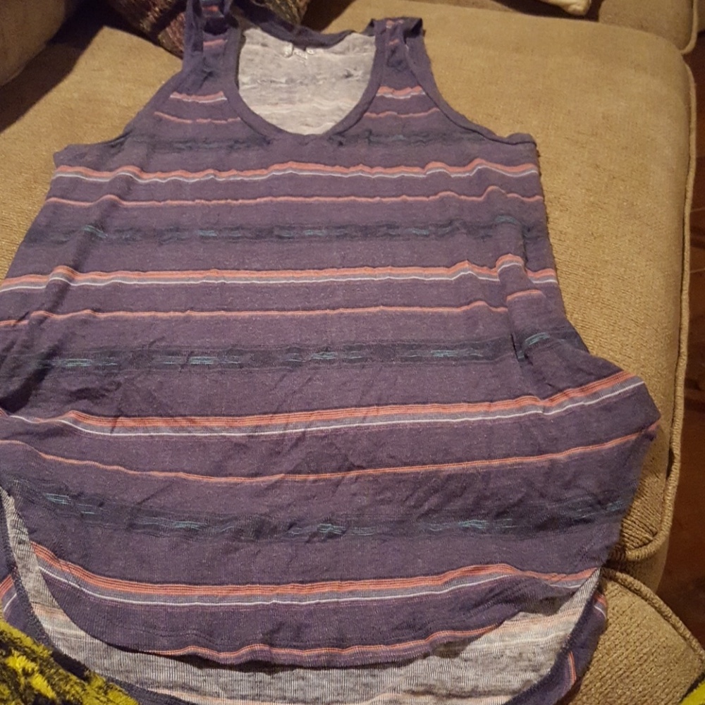 Multi colored striped tank